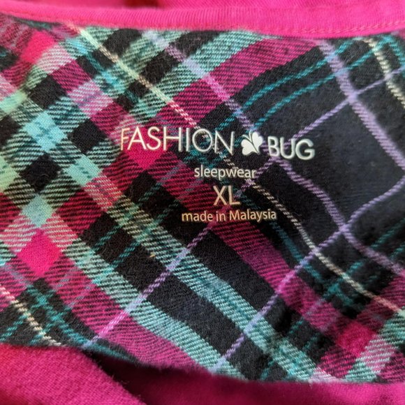 Fashion Bug Dark Pink Pajama Set Size XL - Picture 9 of 16